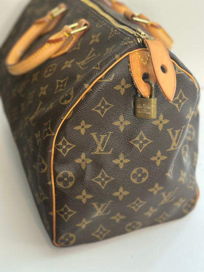 Pre-owned Louis Vuitton monogram canvas speedy 35 Boston bag