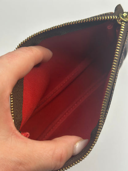 Pre-owned Louis Vuitton Damier ebene mini pochette accessories