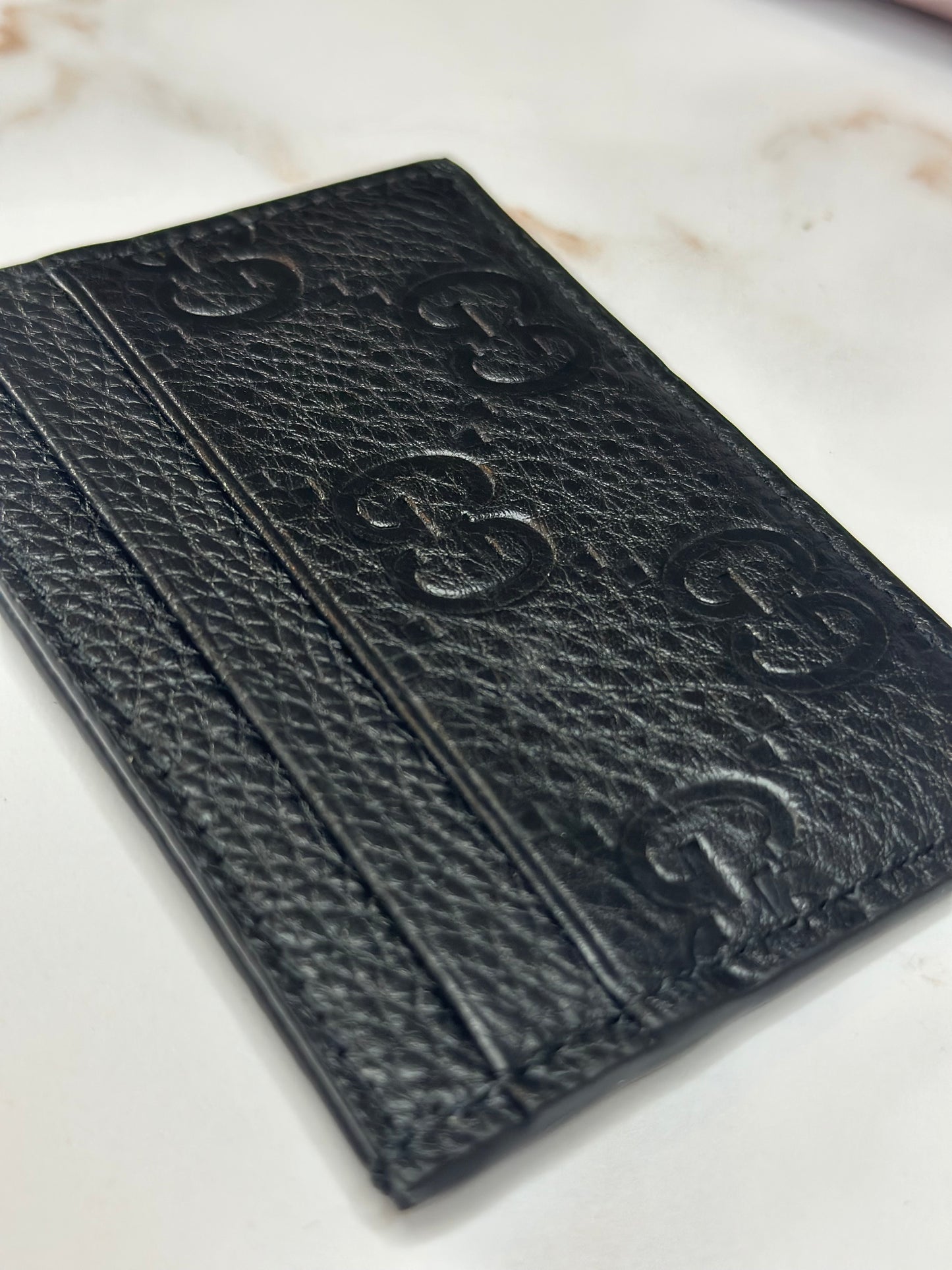 Pre-owned Gucci GG Emblem leather Cardholder