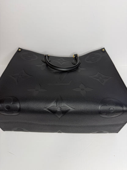 Pre-owned Louis Vuitton black Empriente leather OntheGo GM tote