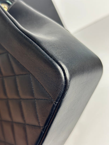 Pre-owned Chanel Lambskin Quilted Chic With Me Flap Black