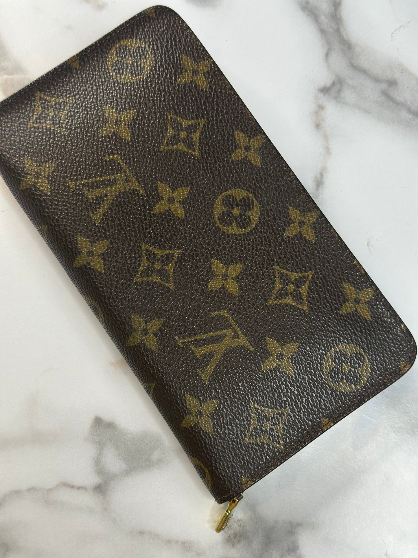 Pre-owned Louis Vuitton Monogram canvas Porto Monae Zip wallet TH1001