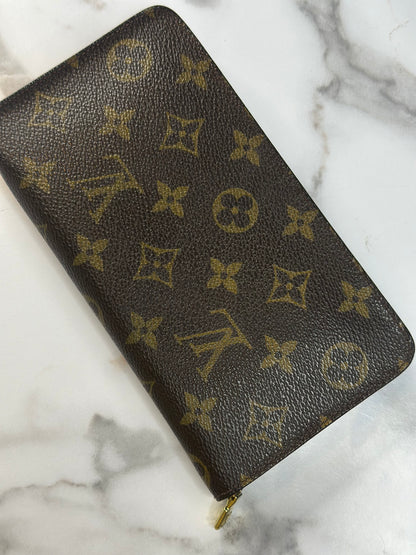 Pre-owned Louis Vuitton Monogram canvas Porto Monae Zip wallet TH1001
