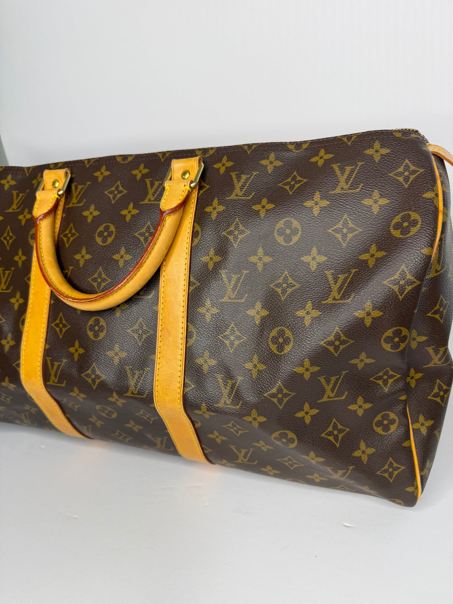 Pre-owned Louis Vuitton monogram canvas keep all 50 duffel