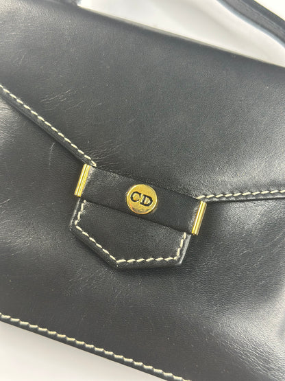 Pre-owned Christian Dior vintage calfskin leather top handle mini bag