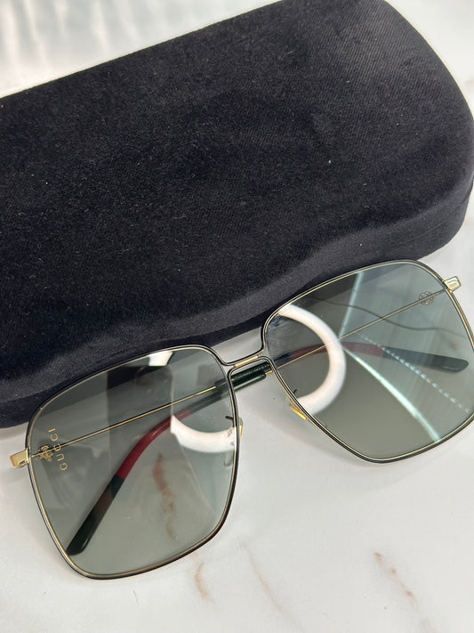 Pre-owned Gucci Logo oversized frame sunglasses