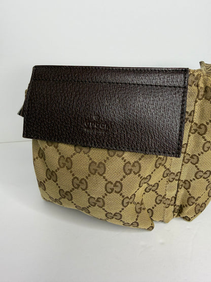 Pre-owned Gucci GG vintage double pocket belt bag