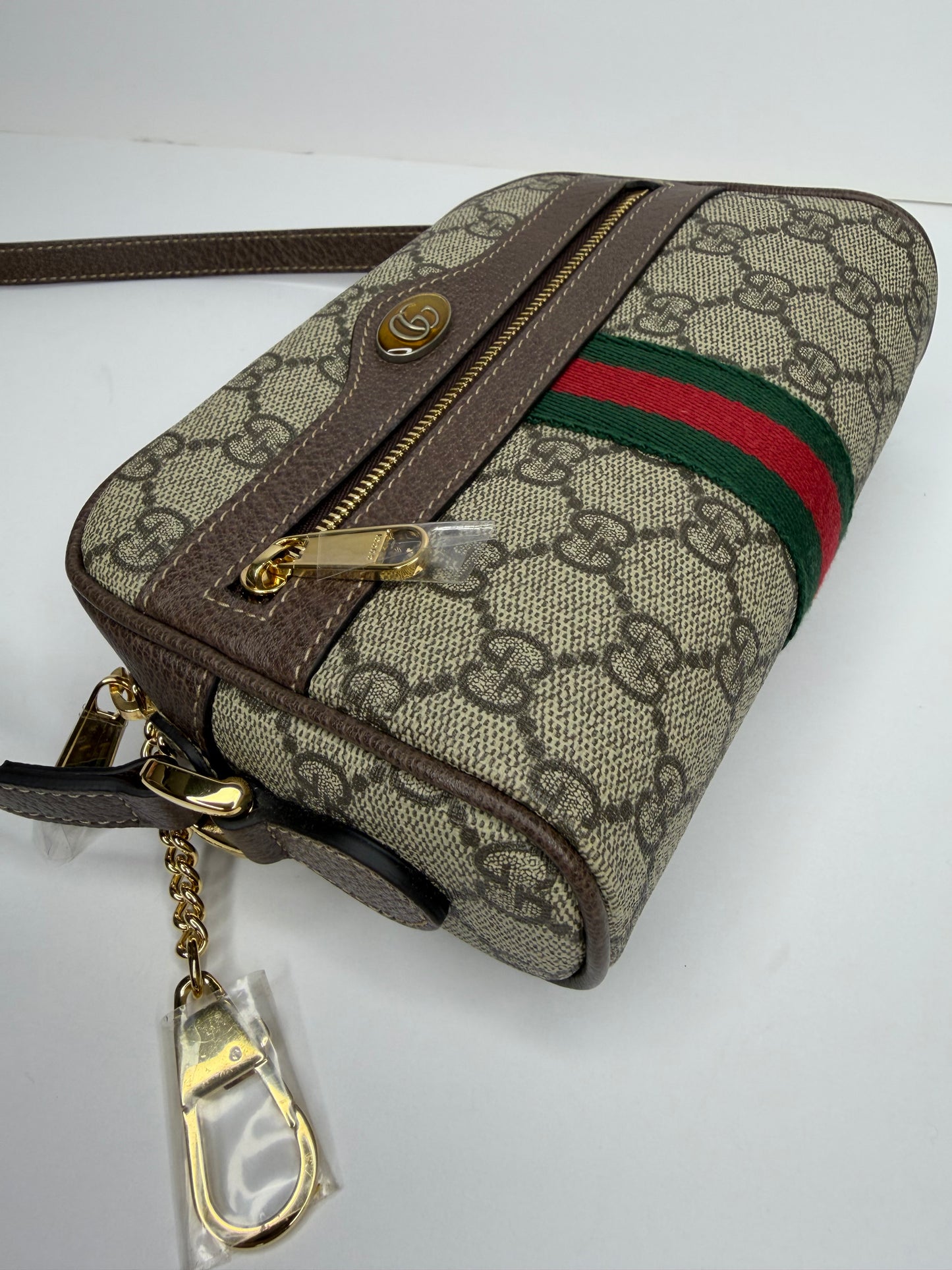 Pre-owned Gucci GG Ophidia mini beige crossbody