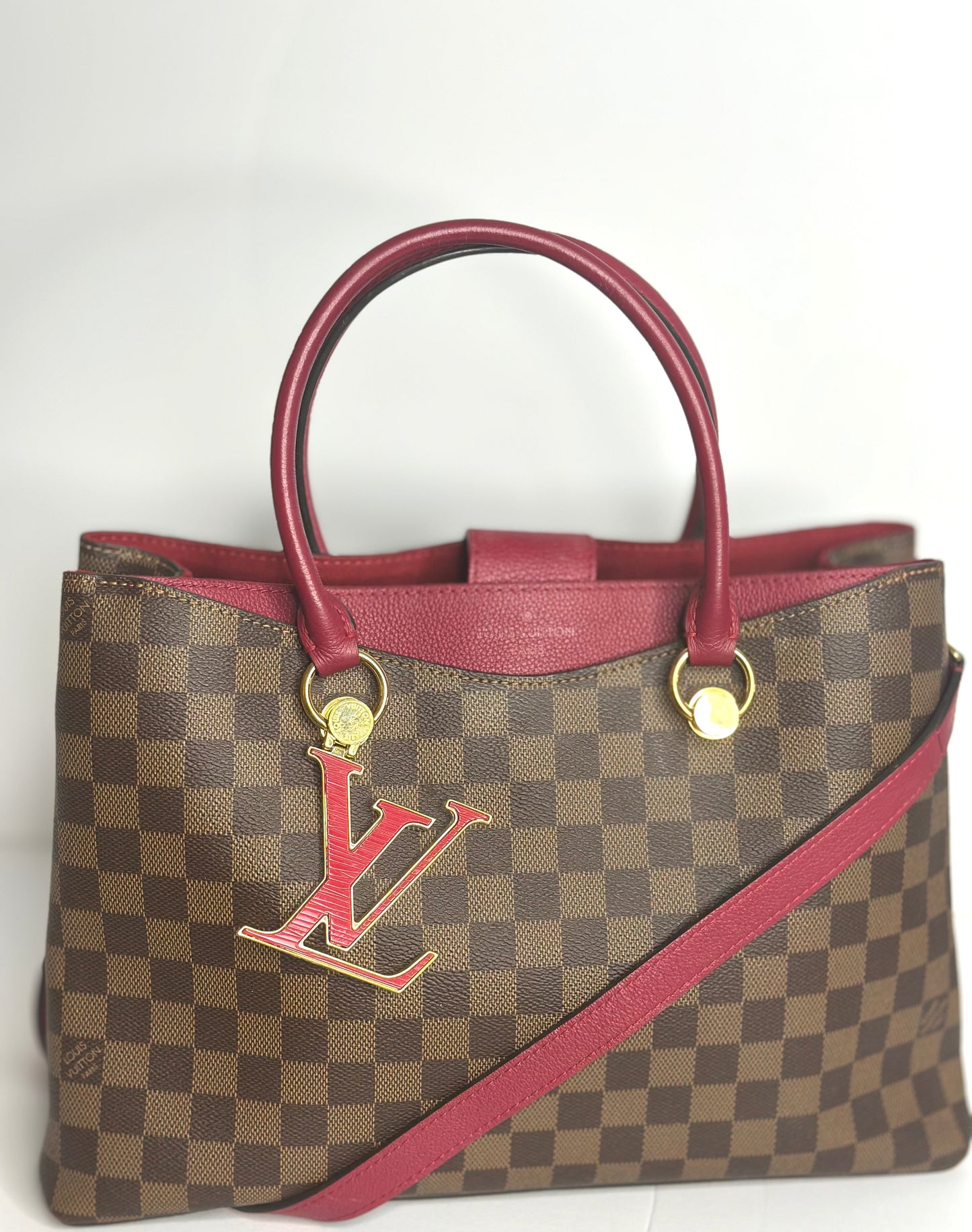 Pre-owned Louis Vuitton Riverside Damier Ebene Tote Bag Brown
