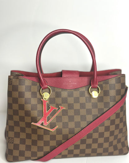 Pre-owned Louis Vuitton Riverside Damier Ebene Tote Bag Brown
