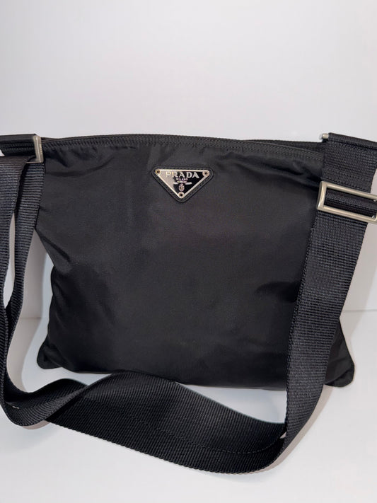 Pre-owned Prada black nylon medium crossbody