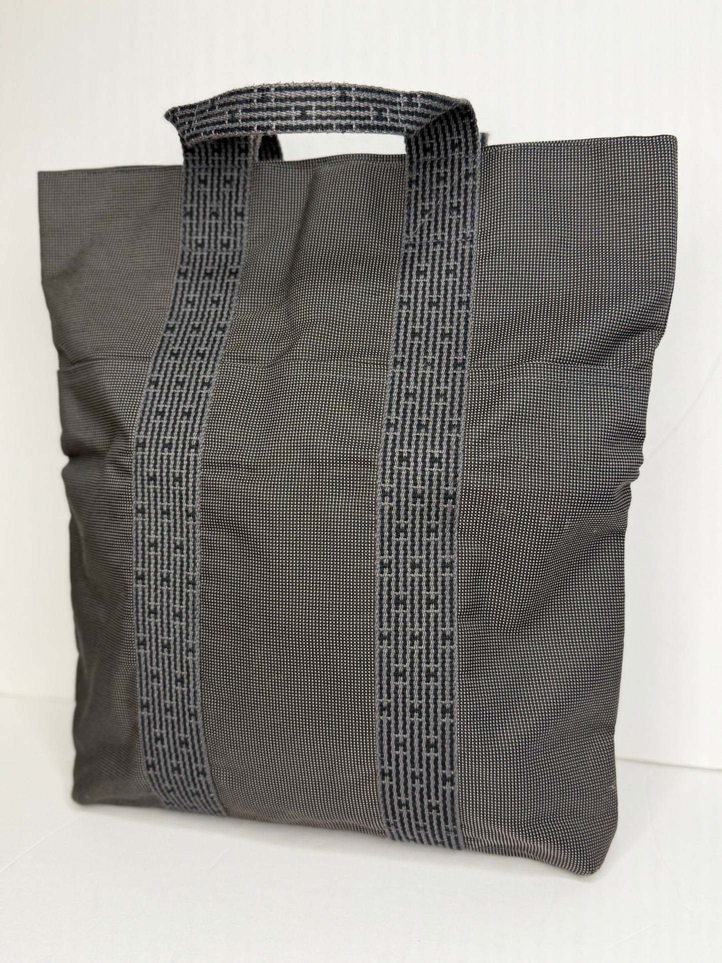 Pre-owned Hermes Canvas Herline Cabas Grey tote