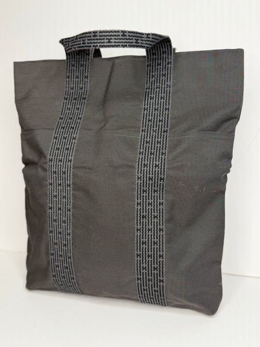 Pre-owned Hermes Canvas Herline Cabas Grey tote