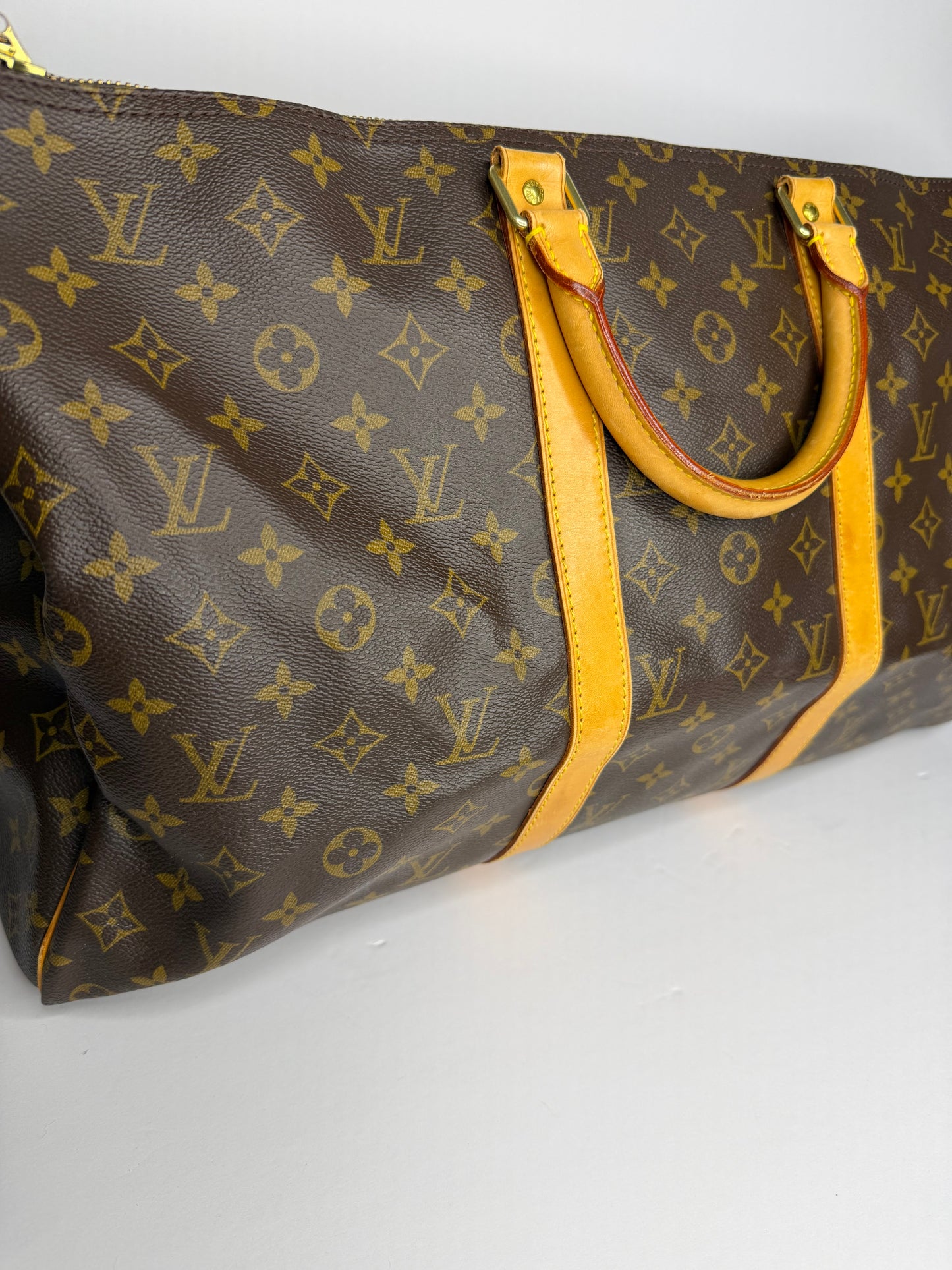 Pre-owned Louis Vuitton monogram canvas keep all 50 duffel