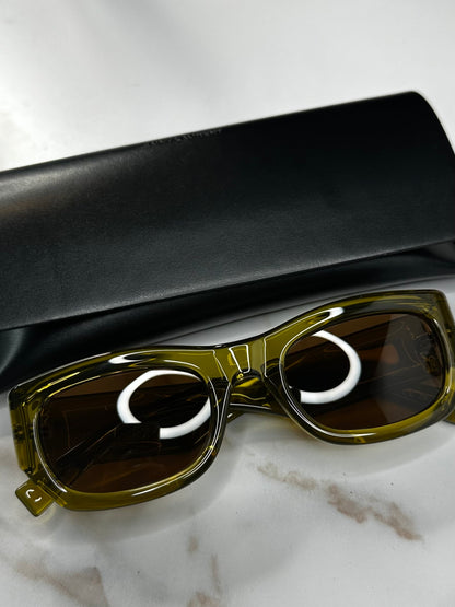 Pre-owned Saint Laurent Olive Green sunglasses