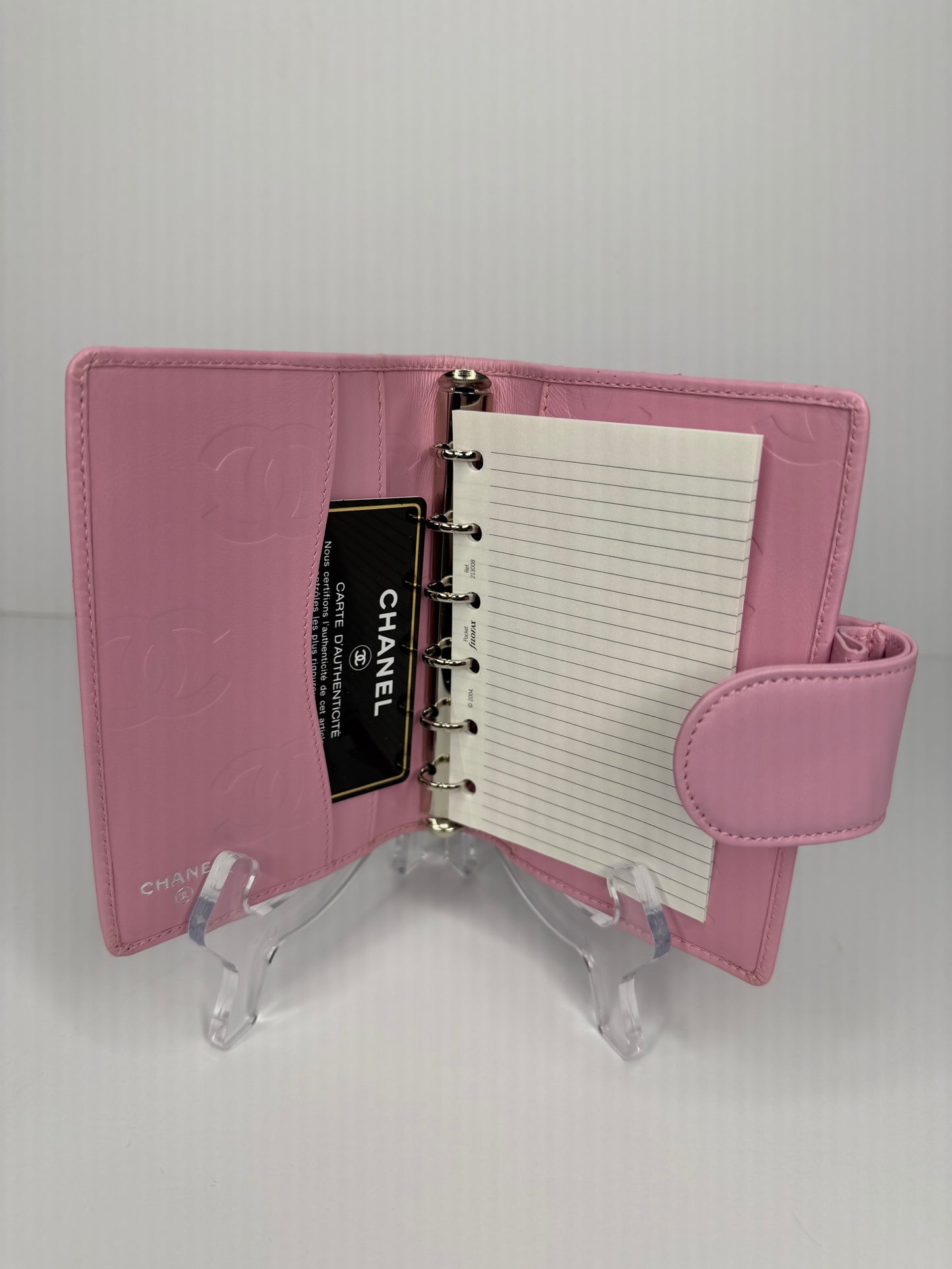 Pre-owned Chanel Cambon quilted lambskin leather small agenda planner