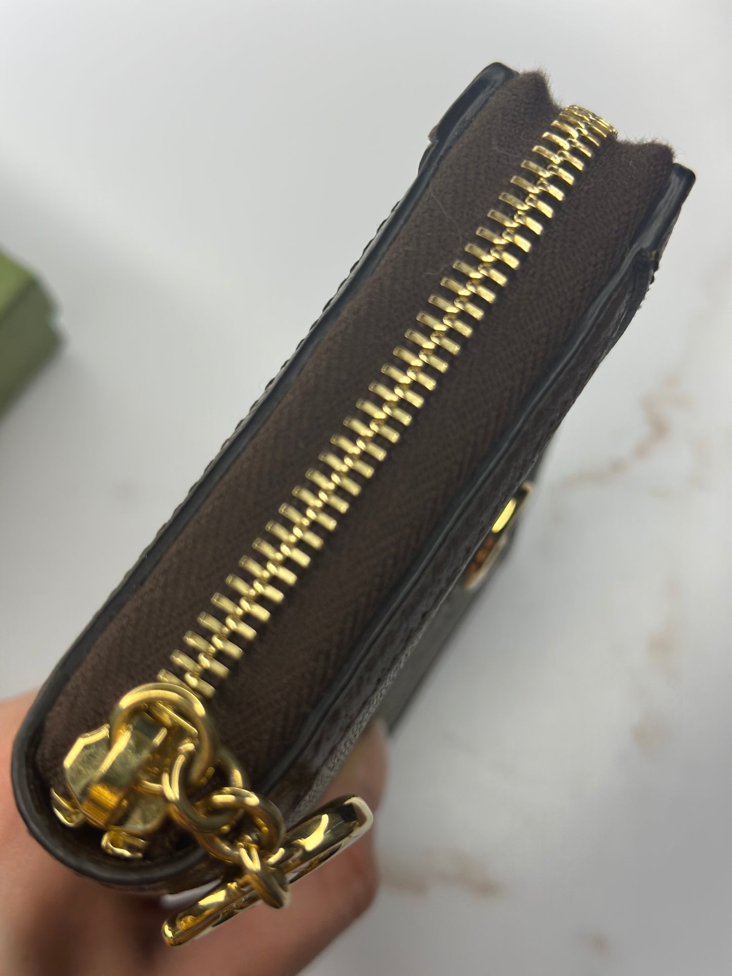 Pre-owned Gucci GG canvas Ophidia, zippy wallet