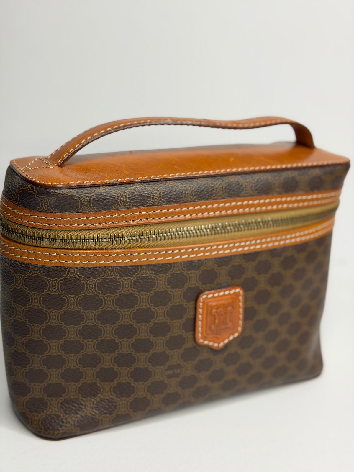 Pre-owned Celine macadam canvas vanity case