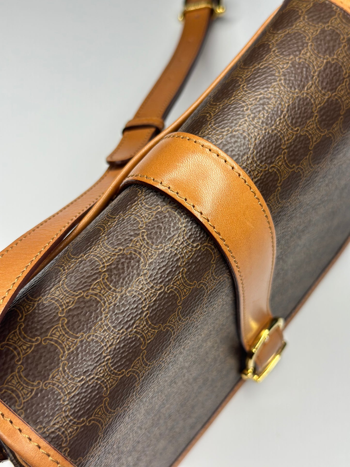 Pre-owned Celine macadam canvas saddle messenger crossbody