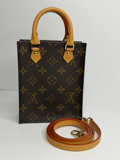 Pre-owned Louis Vuitton monogram canvas petit sac two way tote