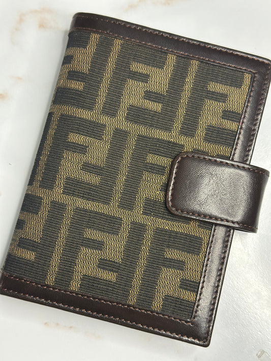 Pre-owned Fendi Zucca Monogram planner notebook cover