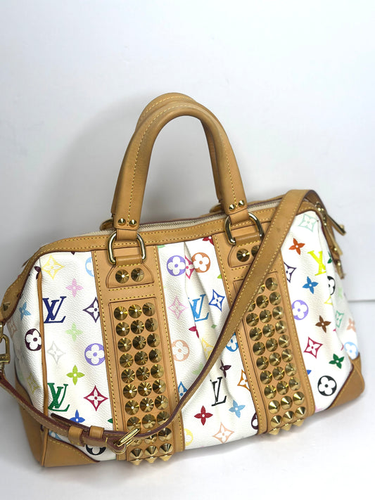 Pre-owned Louis Vuitton x Takashi Murakami Vintage multicolor monogram Courtney two way tote