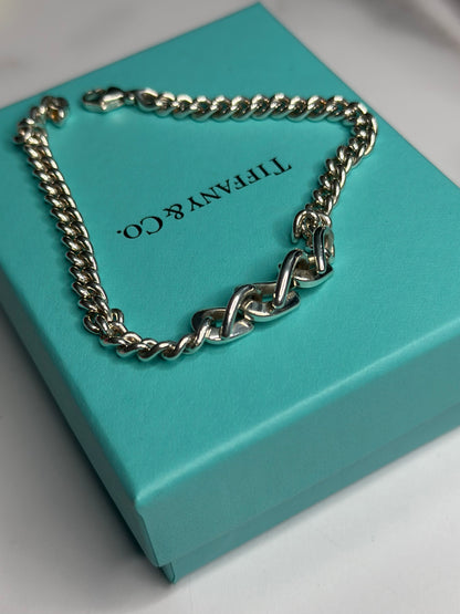 Pre-owned Tiffany forge Link Bracelet
in High-polished Sterling Silver