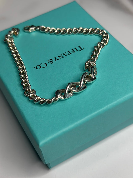 Pre-owned Tiffany forge Link Bracelet
in High-polished Sterling Silver