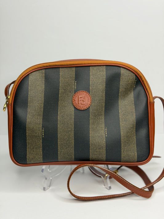 Pre-owned Fendi Vintage Pequin stripe crossbody