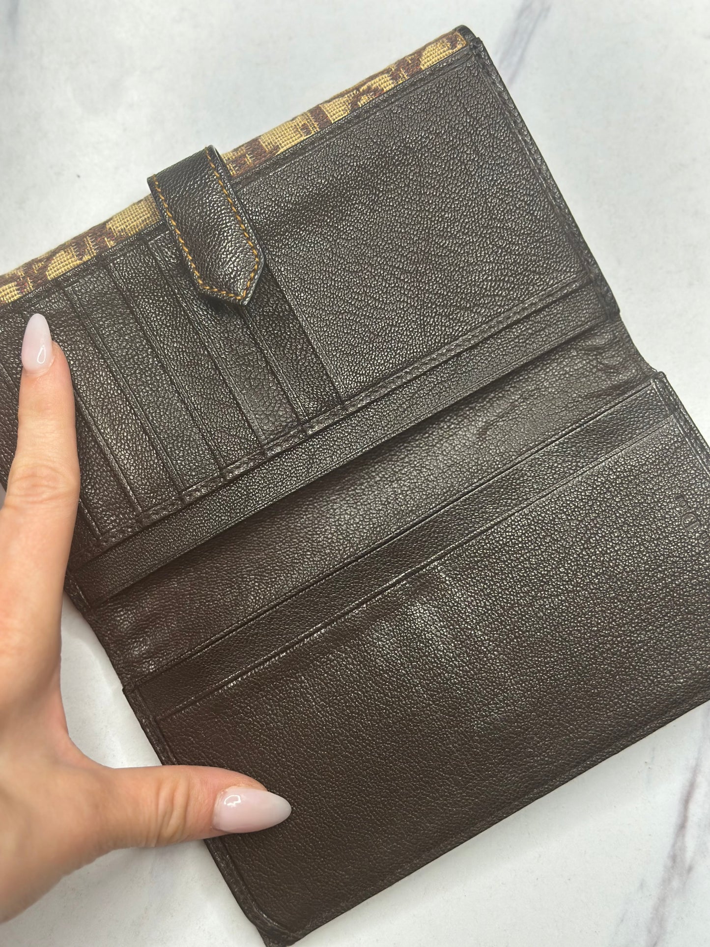 Pre-owned Dior Vintage Diorissimo brown canvas wallet