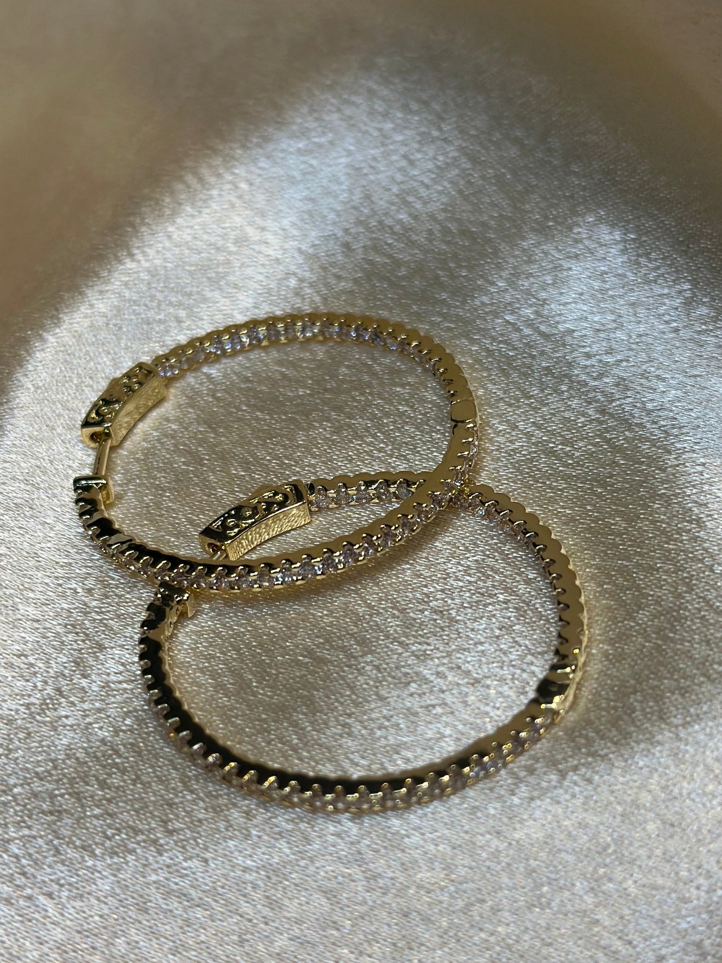 Rhinestone Classic Hoops