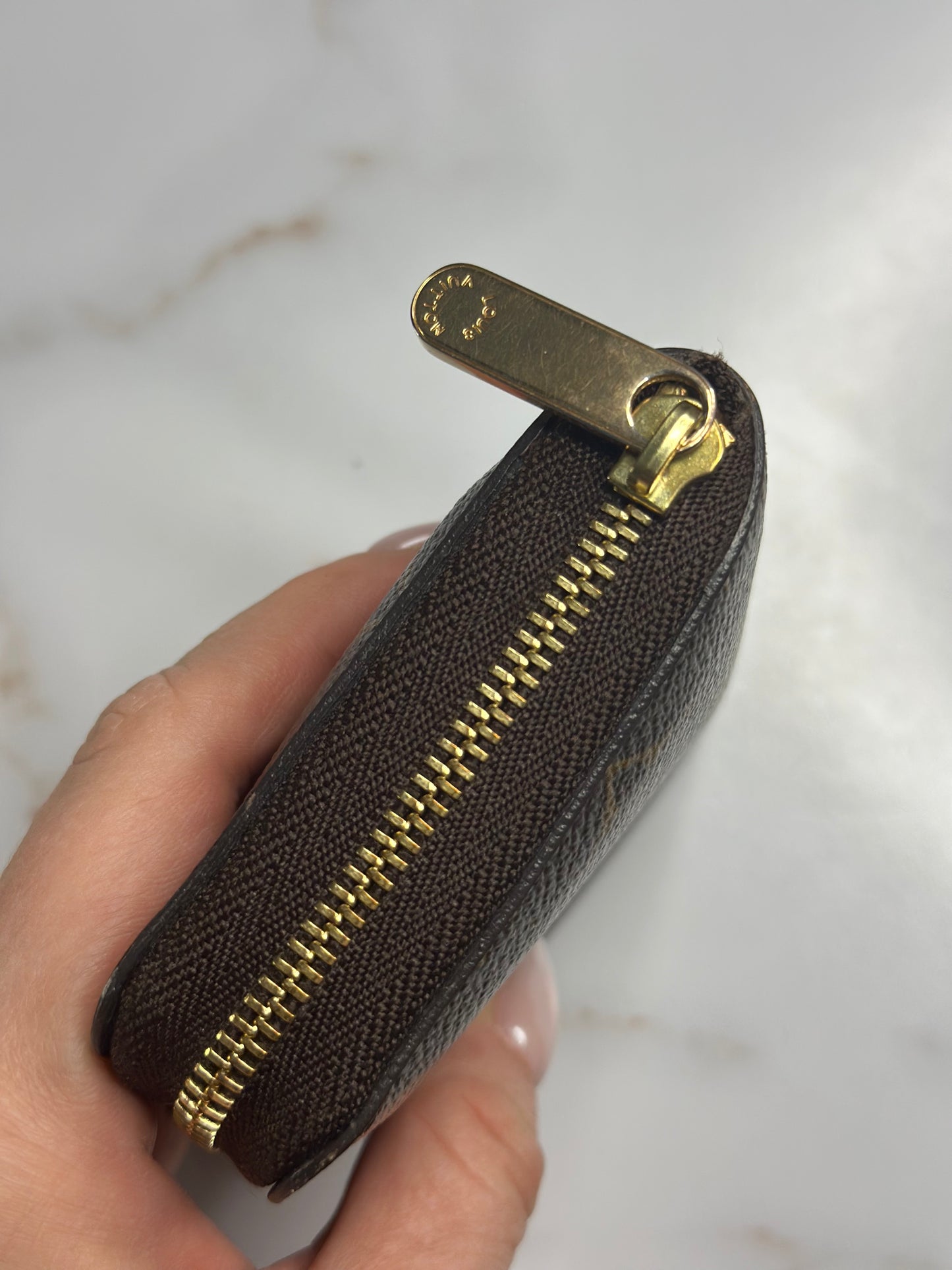 Pre-owned Louis Vuitton monogram canvas compact zippy wallet