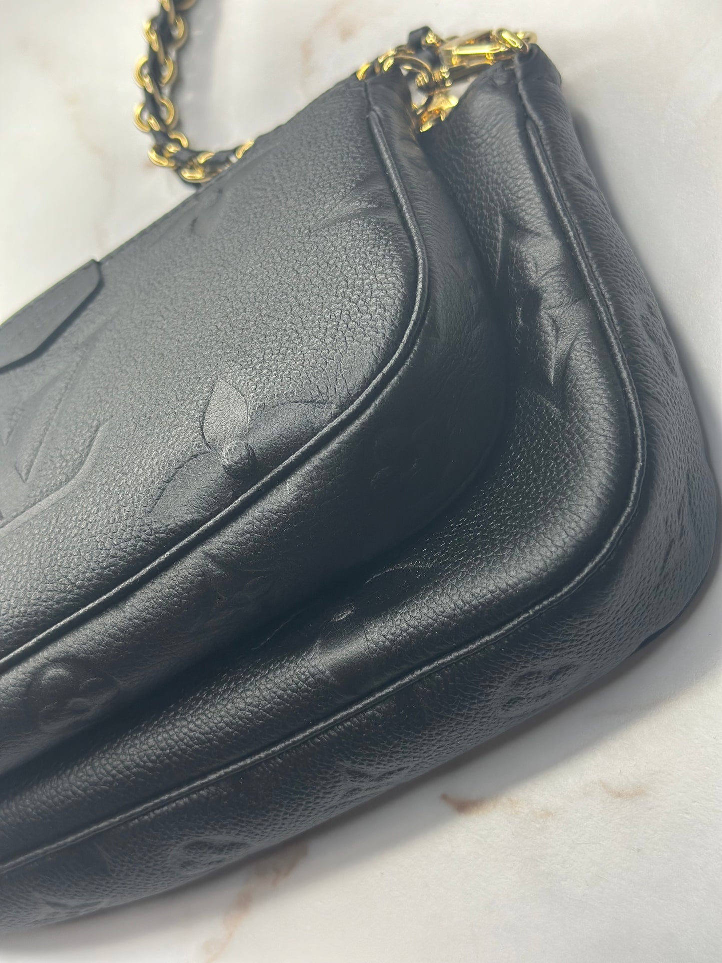 Pre-owned Louis Vuitton black Empriente leather multi-pochette accessories