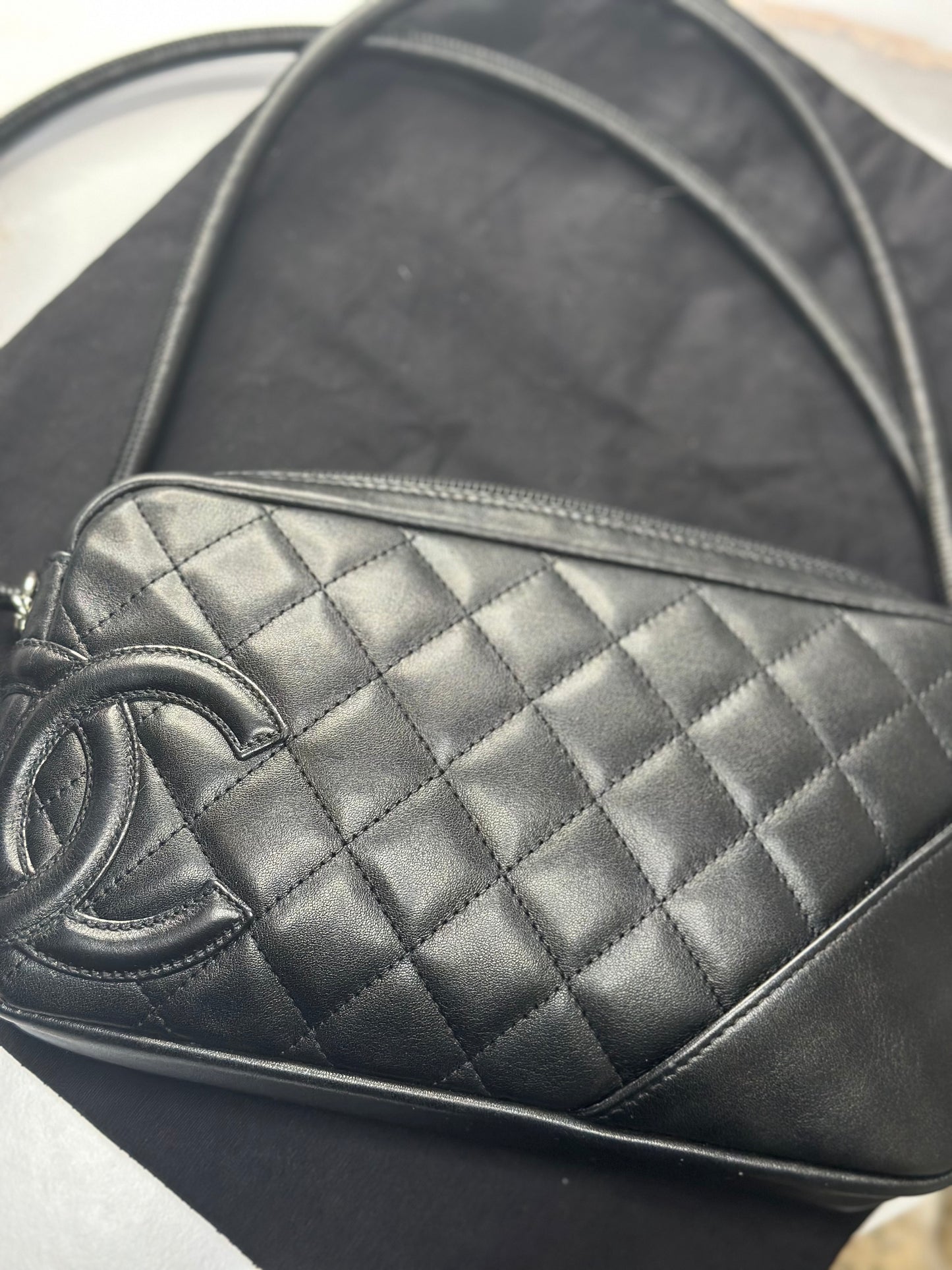 Pre-owned Chanel Calfskin Quilted Cambon Pochette shoulder bag