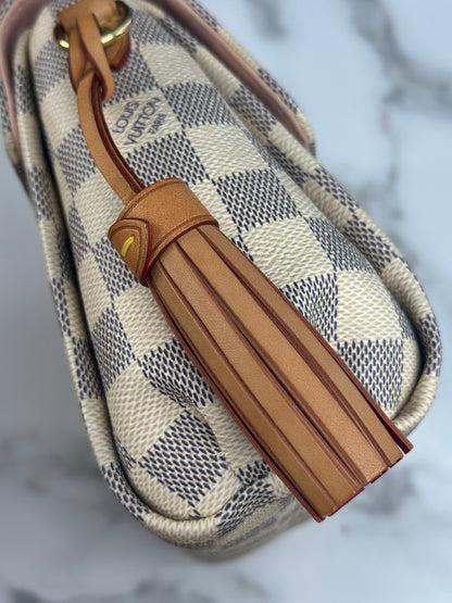 Pre-owned Louis Vuitton Damier Azur croisette crossbody