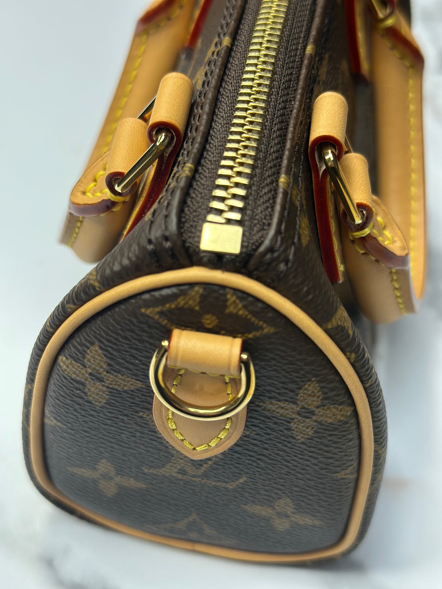 Pre-owned Louis Vuitton Monogram Canvas nano speedy bandolier crossbody