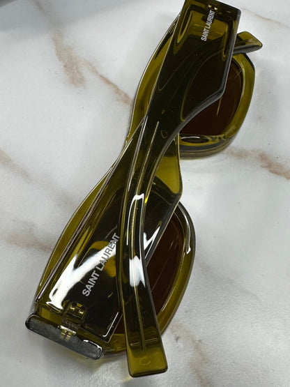 Pre-owned Saint Laurent Olive Green sunglasses