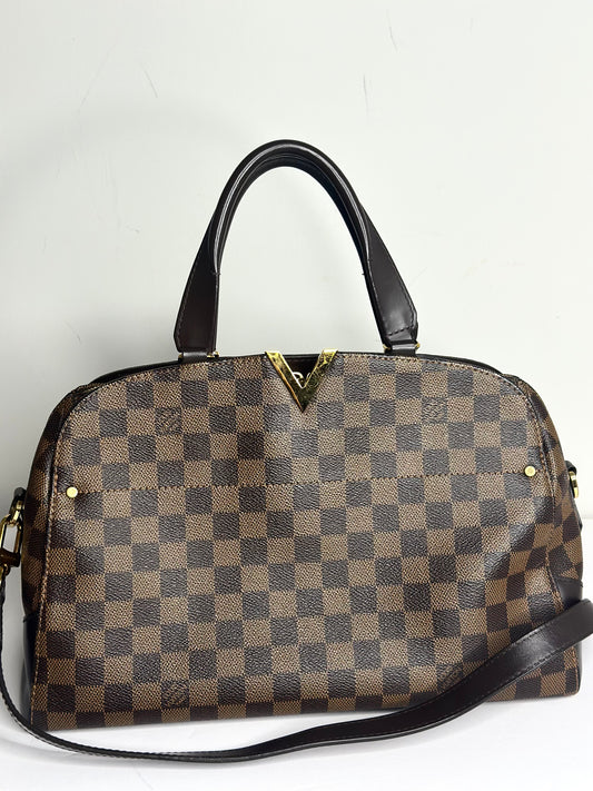 Pre-owned Louis Vuitton Damier ebene Kensington two way tote