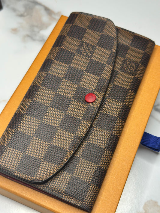Pre-owned Louis Vuitton Damier Ebene Emilie Wallet