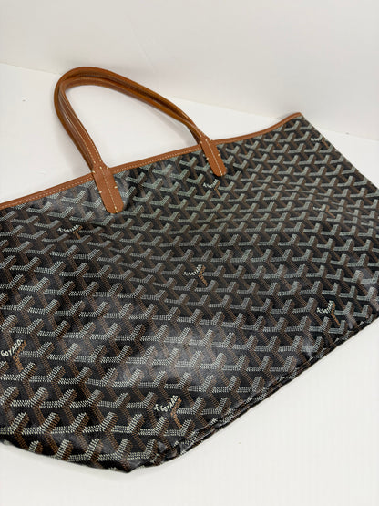 Pre-owned Goyard St. Louis tote PM black goyardine canvas