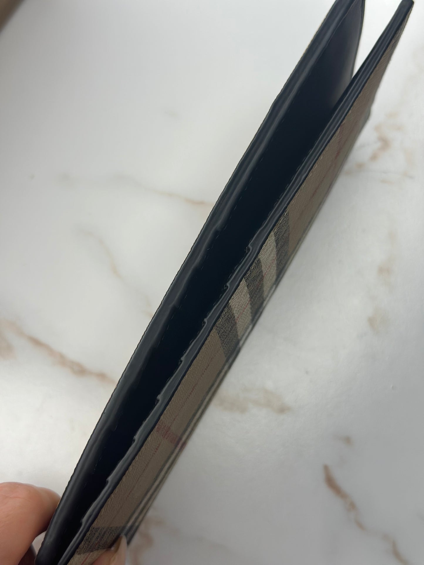 Pre-owned Burberry coated canvas Continental wallet