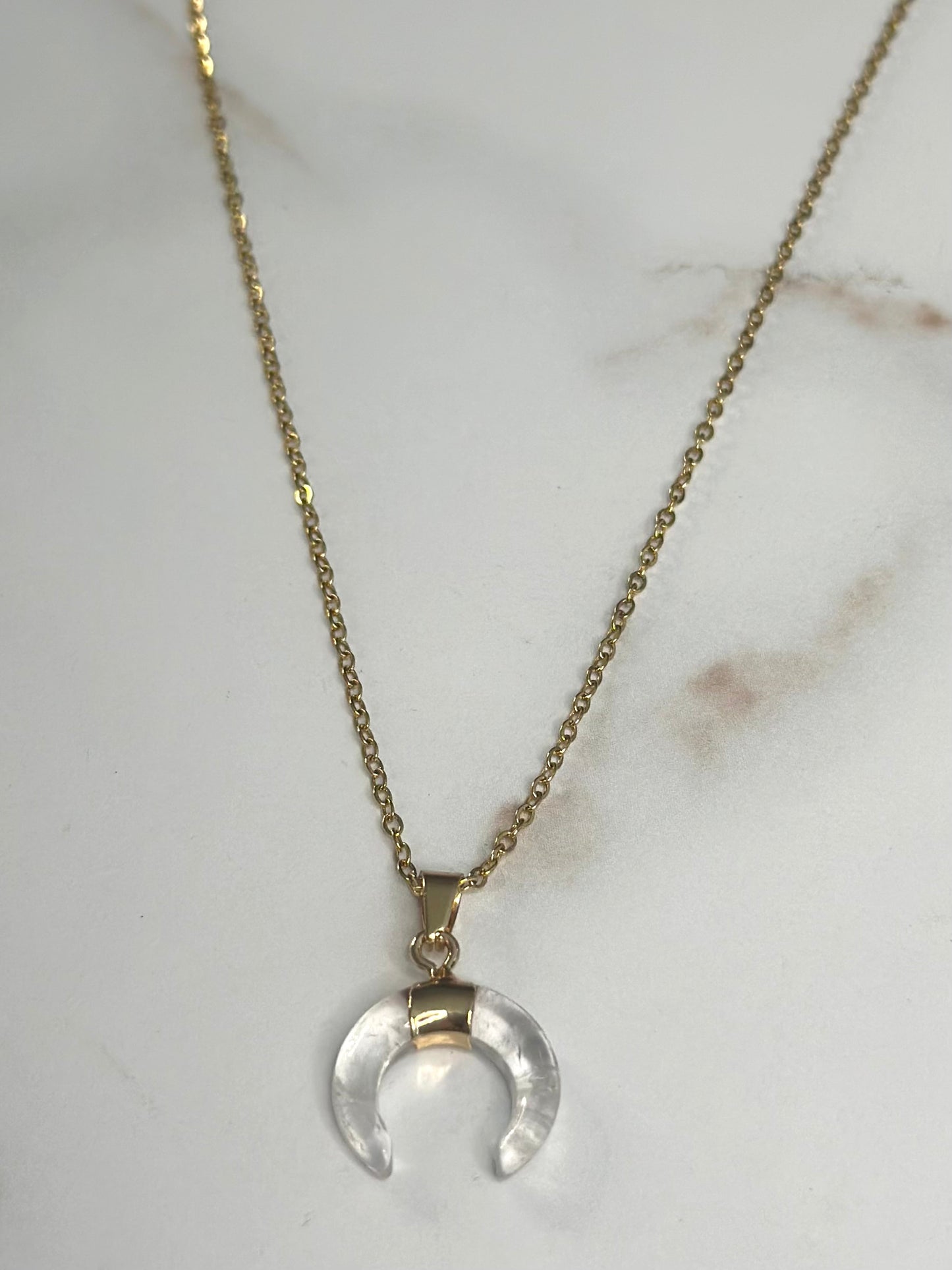 Translucent Crescent necklace