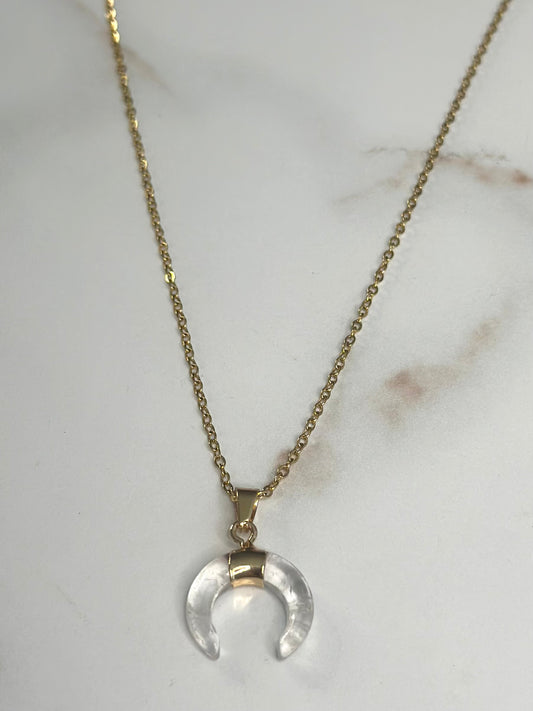 Translucent Crescent necklace