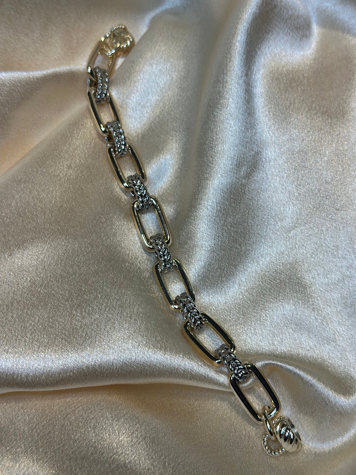 The Socialite two tone bracelet