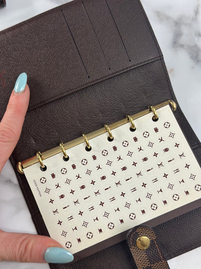 Pre-owned Louis Vuitton Damier Ebene Agenda PM