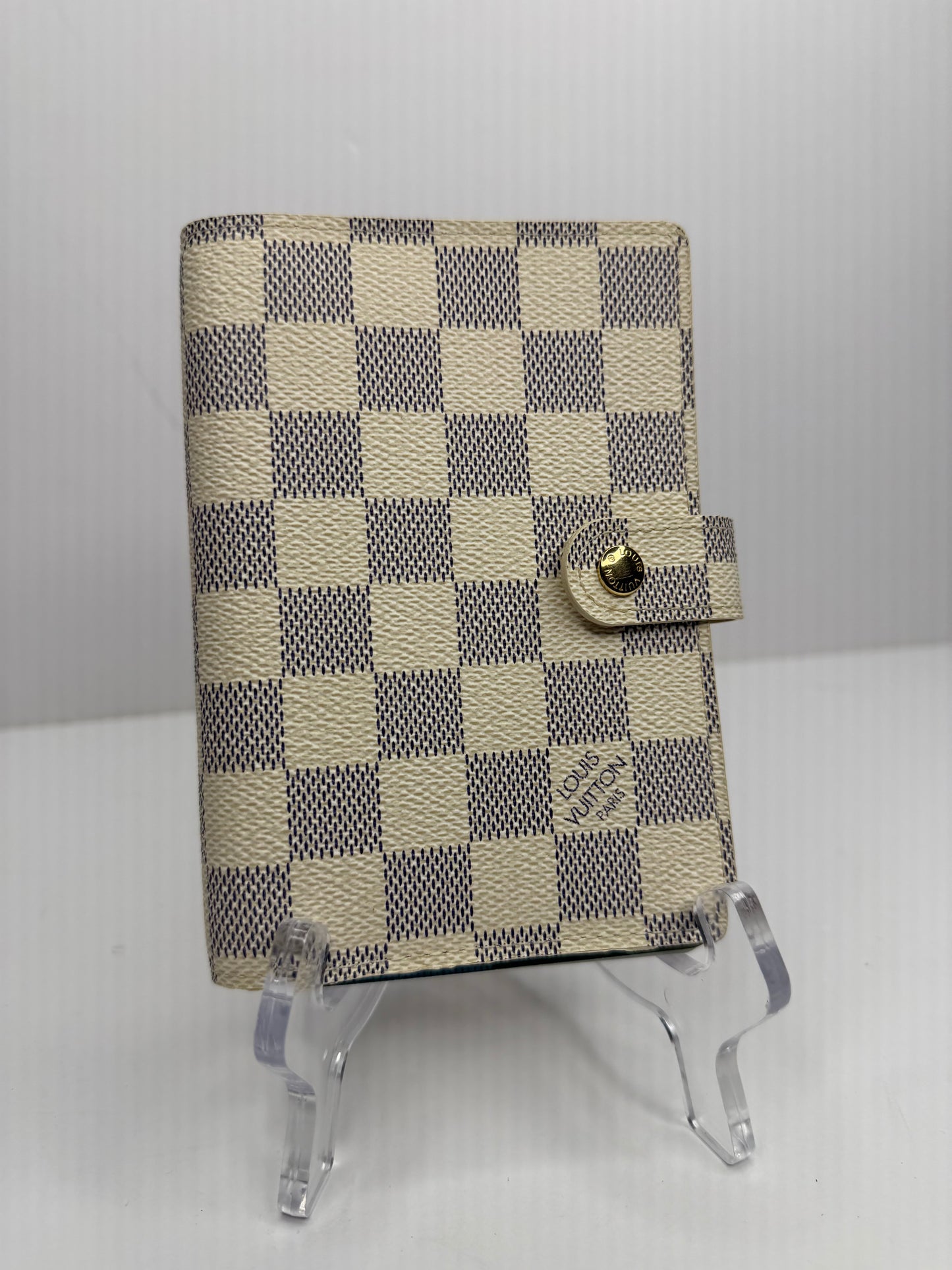 Pre-owned Louis Vuitton Damier azur agenda PM