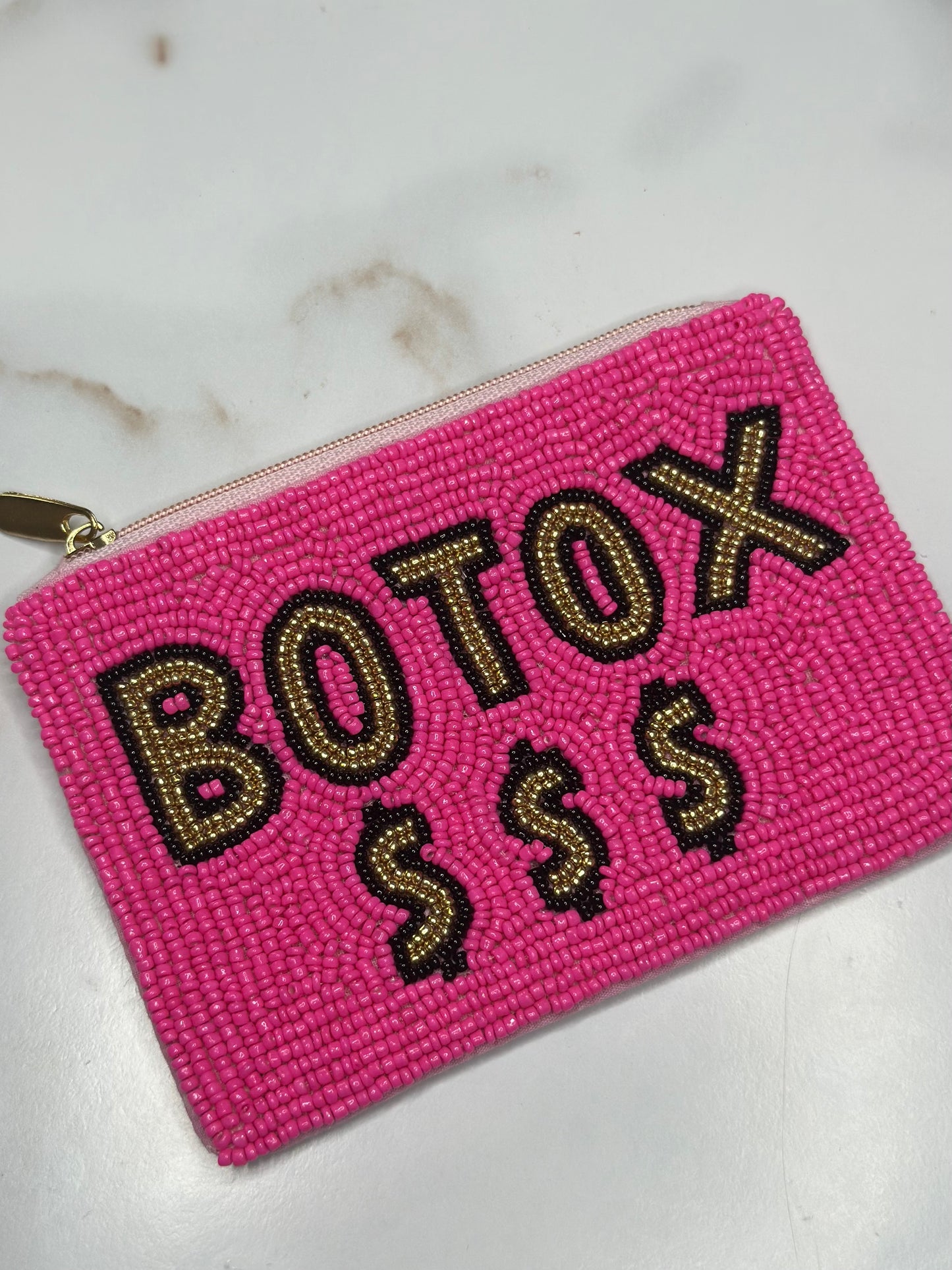 Botox $$$ beaded coin pouch