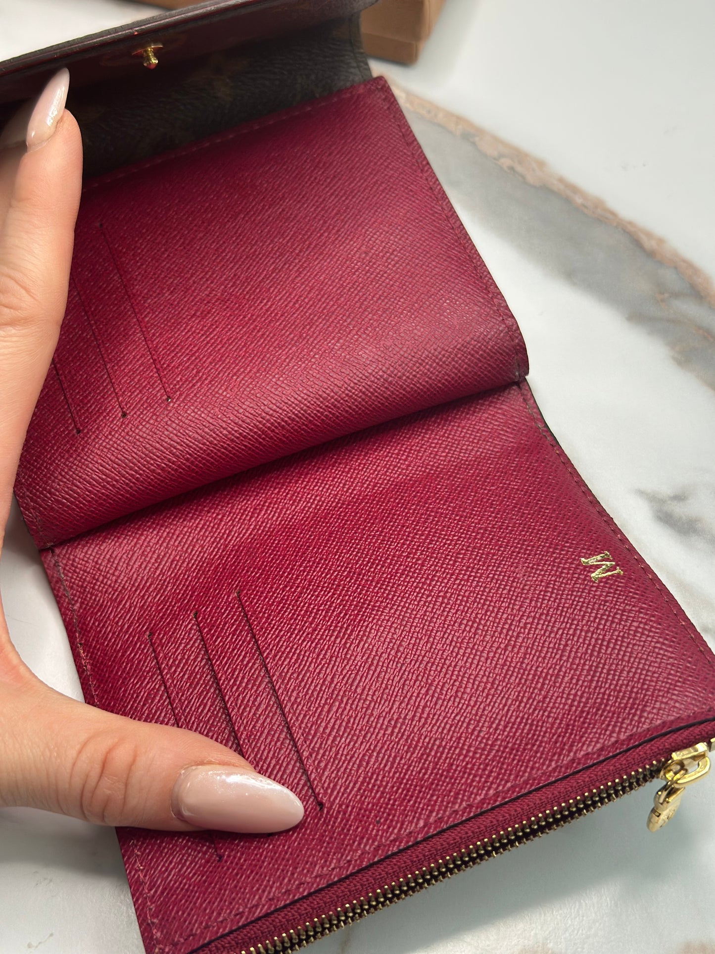 Pre-owned Louis Vuitton monogram canvas Ariane Wallet