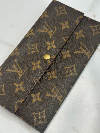Pre-owned Louis Vuitton Sarah monogram canvas wallet