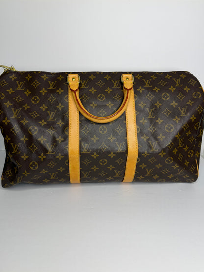 Pre-owned Louis Vuitton monogram canvas keep all 50 duffel